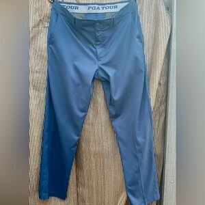 PGA Tour Mens Navy Golf Dress Pants 36x30 Performance Fit